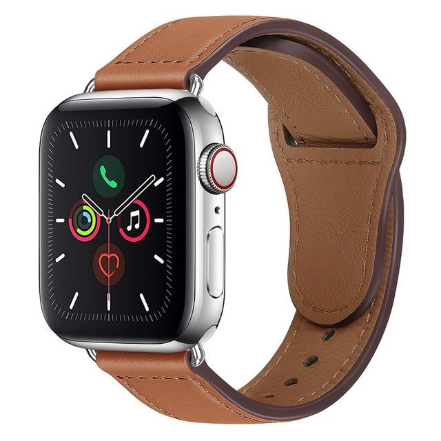 Watchbands S Brown / 38mm or 40mm Genuine Leather strap For Apple watch band 44 mm 40mm for iWatch 42mm 38mm bracelet for Apple watch series 5 4 3 2 38 40 42 44mm|Watchbands|