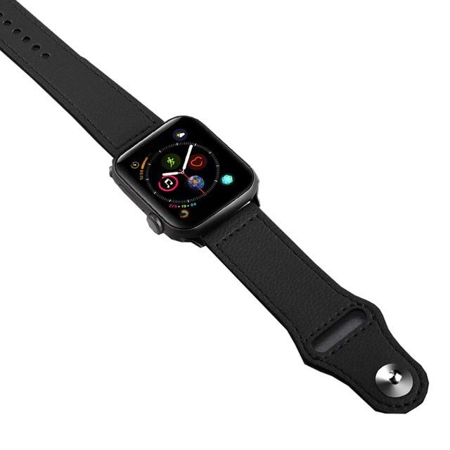 Watchbands S black / 38mm or 40mm Leather strap For Apple watch band 44mm 40mm iWatch band 42mm 38mm Genuine Leather belt bracelet Apple watch series 5 4 3 2 SE 6|Watchbands|