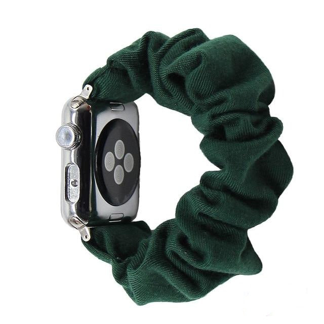 Watchbands 45 / 38mm 40mm Solid Apple Watch Scrunchie Band 38mm 42mm Men Strap Elastic Scrunchie Watch Band Stretch Strap Multi Colors Available|Watchbands|