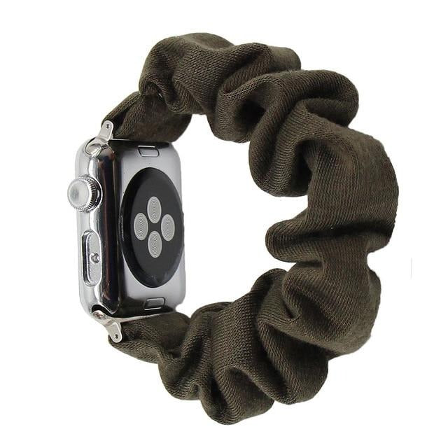 Watchbands 46 / 38mm 40mm Solid Apple Watch Scrunchie Band 38mm 42mm Men Strap Elastic Scrunchie Watch Band Stretch Strap Multi Colors Available|Watchbands|