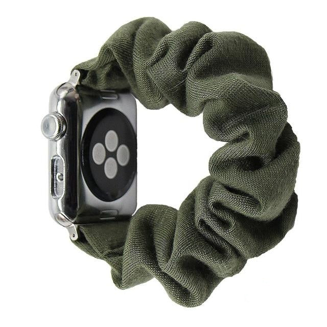 Watchbands 47 / 38mm 40mm Solid Apple Watch Scrunchie Band 38mm 42mm Men Strap Elastic Scrunchie Watch Band Stretch Strap Multi Colors Available|Watchbands|