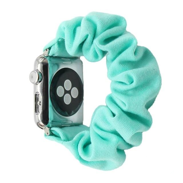 Watchbands 48 / 38mm 40mm Solid Apple Watch Scrunchie Band 38mm 42mm Men Strap Elastic Scrunchie Watch Band Stretch Strap Multi Colors Available|Watchbands|