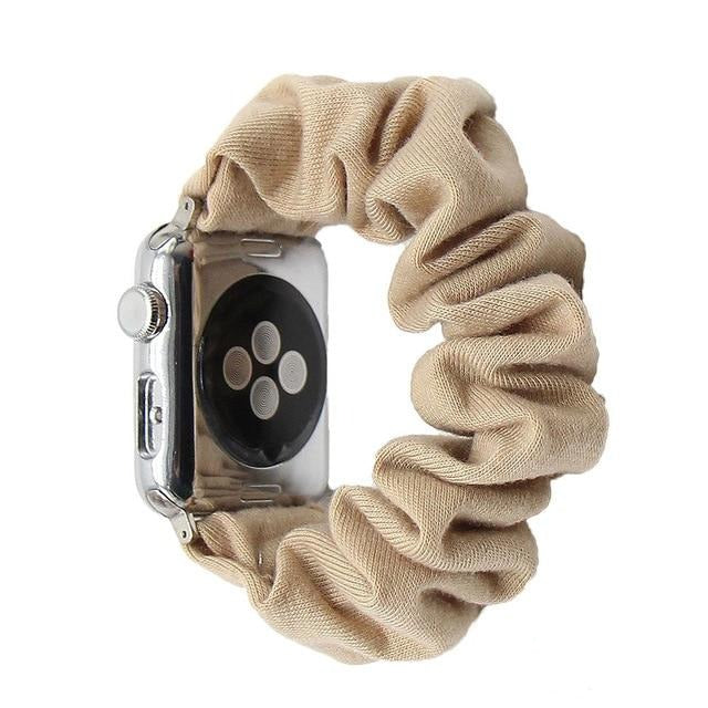 Watchbands 52 / 38mm 40mm Solid Apple Watch Scrunchie Band 38mm 42mm Men Strap Elastic Scrunchie Watch Band Stretch Strap Multi Colors Available|Watchbands|