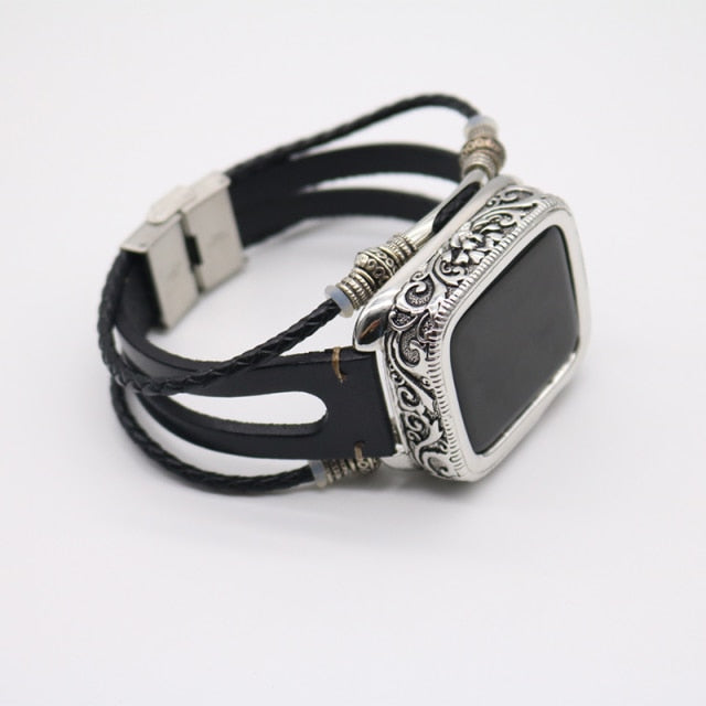 Retro Handmade Beads Premium Leather Vintage Wristband Series 7 6 5