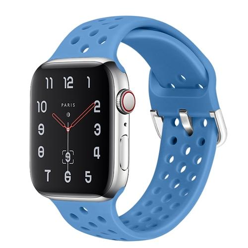 Watchbands Light blue / For 38mm or 40mm Sport Silicone Band for Apple Watch Strap correa apple watch 42mm 38 mm iwatch band 44mm 40mm fashion bracelet watchband 5 4 3 2|Watchbands|