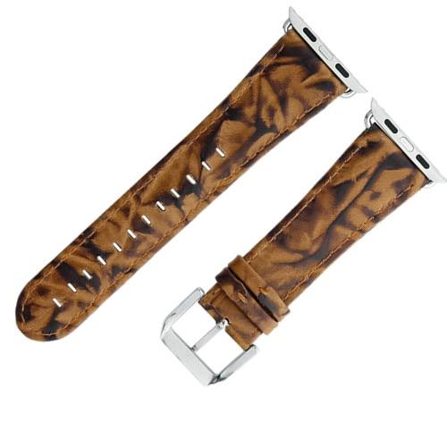 Watchbands Leopard / 38mm CRESTED Leather Band For Apple Watch series 4 44mm 40mm strap correa iwatch 3 2 1 42mm/38mm Crazy Horse Wrist bracelet belt|Watchbands|