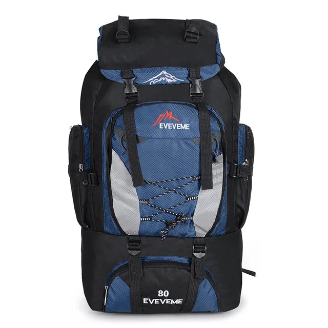 2022 Men's 80L Large Hiking Mountaineering Backpack Climbing Hiking Backpack Camping Backpack Sport Outdoor Rucksack Bag