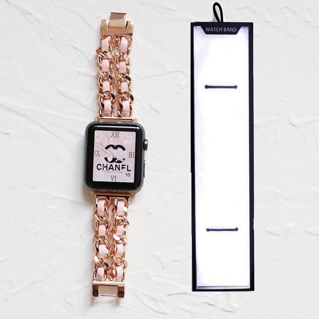 Anne Klein Bracelet Apple Watch Strap in Rose Gold/Pink