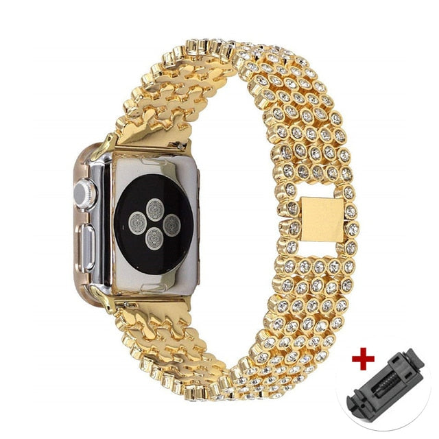 Stainless Steel Watch Band Strap For Apple Watch 7 41 45mm 6 Se 5 4 40 44mm Wristband For Iwatch 3 38 42mm Baracelet - Watchbands