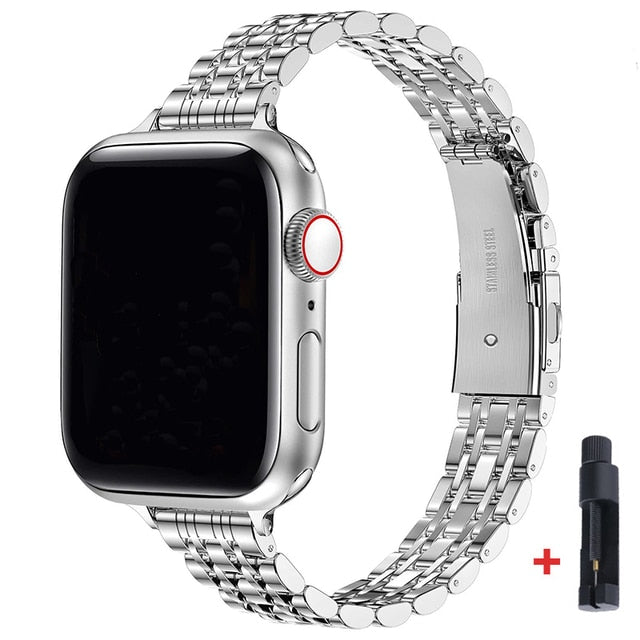 50％ Off | Stainless Steel Strap For Apple Watch Band 49mm 42mm 44mm Metal Bracelet iWatch Ultra Series 8 7 6 SE 5 4 3 for Women 45mm 41mm