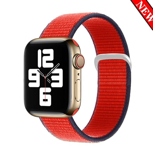 Watchbands new Red / for 38mm 40mm Sport loop strap for Apple Watch band 40mm 44mm iwatch sereis 6 5 nylon smartwatch bracelet iWatch apple watch 3 band 42mm 38mm|Watchbands|