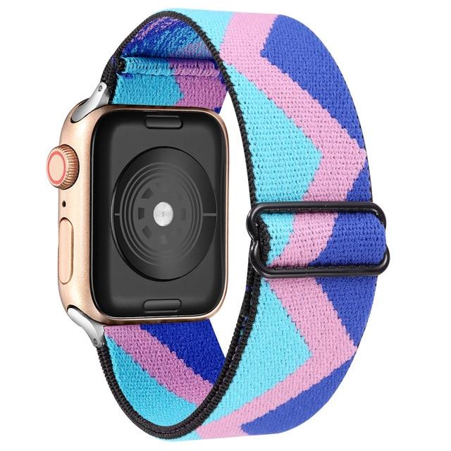 Watchbands Bohoblue / 38mm or 40mm Elastic Nylon watch band Loop Strap for apple watch 40mm 44mm 6 5 Sport wristband for iwatch 6 5 4 3 38mm 42mm Replacement band|Watchbands|