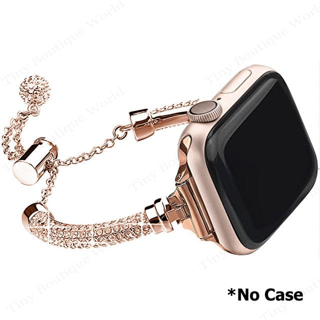 Diamond Strap for Apple Watch Ultra Band 49mm 45mm 42mm 41mm 44mm IWatch Series 8 7 SE 6 5 4 3 Luxury Bracelet| |