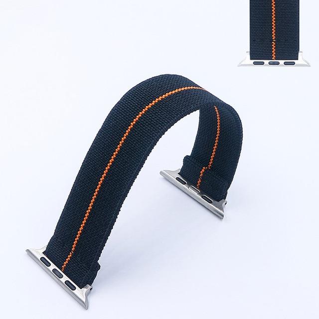 Watchbands black orange / 38 or40mm / S-122mm band length Solo Watch Band for Apple Watch 6 5 4 SE 38mm 40mm Elastic Nylon Loop Strap 42mm 44mm for iwatch 6 5 4 3 Sport Watch Bracelet|Watchbands|