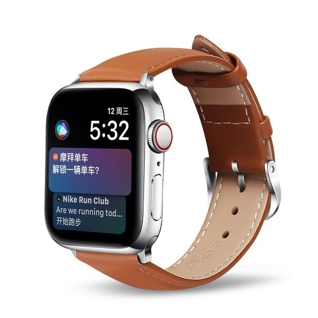 Watchbands Light brown / 38MM or 40MM Strap for Apple watch band 44mm 40mm watchband apple watch 5 4 3 2 1 classic leather bracelet belt iwatch 42mm 38mm Accessories|Watchbands|