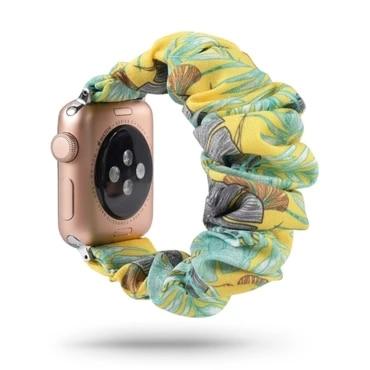 Watchbands Tropical Banana / 38MM or 40MM Scrunchie Elastic Watch Band for Apple Watch 5 4 Band 38mm/40mm sport nylon strap 42mm/44mm Series 5 4 3 2 1 Bracelet Fabric