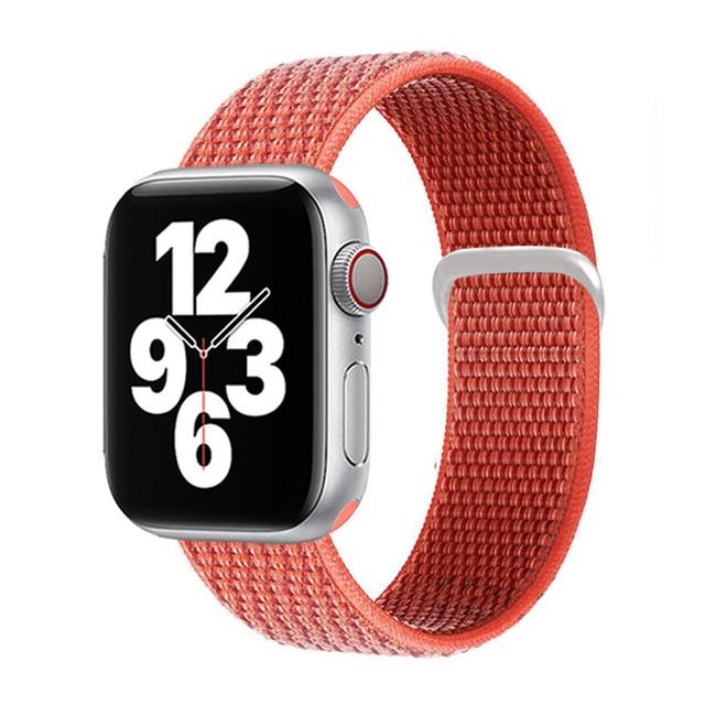 Watchbands 37 Nectarine / for 38mm 40mm Sport loop strap for Apple Watch band 40mm 44mm iwatch sereis 6 5 nylon smartwatch bracelet iWatch apple watch 3 band 42mm 38mm|Watchbands|