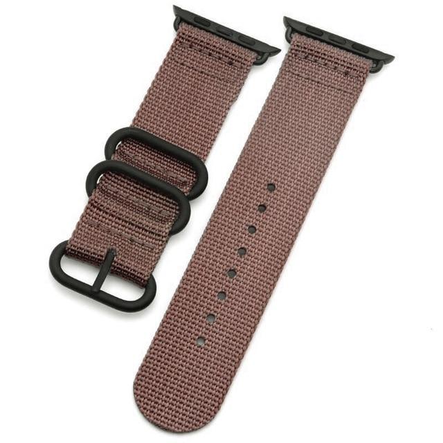 Watchbands Coffee / 38mm or 40mm NATO strap For Apple watch 5 band 44mm 40mm iWatch band 42mm 38mm Sports Nylon bracelet watch strap Apple watch 4 3 2 1 42/38 mm|Watchbands|
