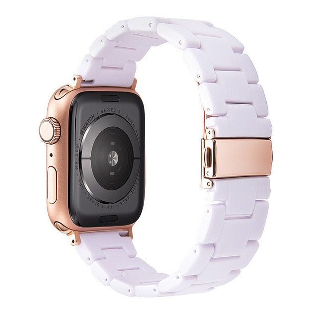 Resin Strap for Apple Watch Band Series 7 6 5 Wrist Accessories Loop
