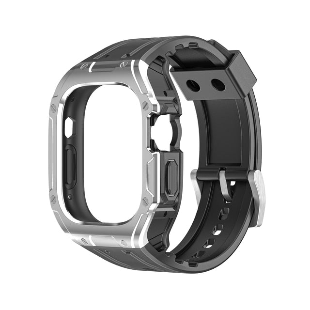 51％ Off | Case+strap Band for Apple Watch Ultra 49mm Modification Kit PC Case Sport Rubber Silicone Correa