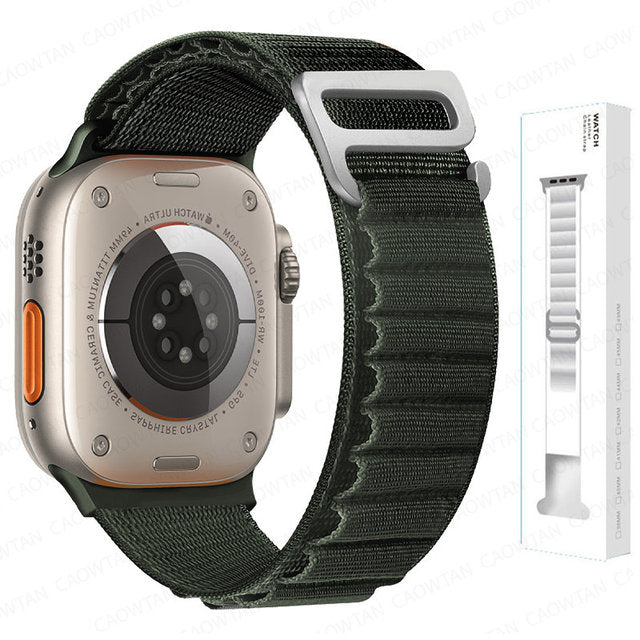 Loop Strap for Apple Watch Ultra Band 49mm 45mm 41mm 44mm 40mm 42mm 38mm Nylon Bracelet Iwatch Series 8 Ultra 7 6 5 4