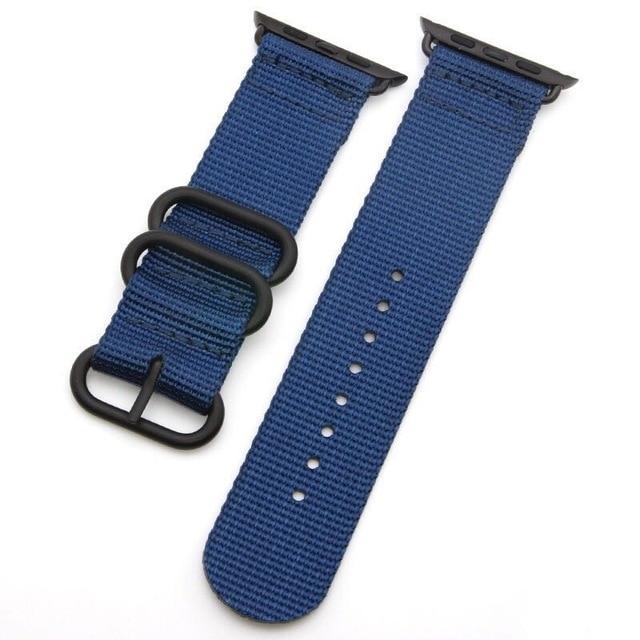 Watchbands Blue / 38mm or 40mm NATO strap For Apple watch 5 band 44mm 40mm iWatch band 42mm 38mm Sports Nylon bracelet watch strap Apple watch 4 3 2 1 42/38 mm|Watchbands|