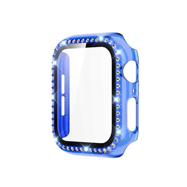 Watch Cases Blue / 38mm Screen Protector PC Bumper Case for Apple watch series 6 SE 5 4 3 Cover Transparent Screen Protector for iWatch 4 3 44MM 42mm|Watch Cases|