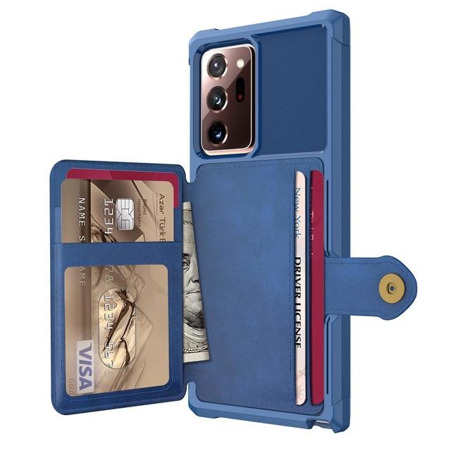 Phone Case & Covers Blue / for Note 20 for Samsung Galaxy Note 20 Ultra/Note 20 5G Credit Card Case PU Leather Flip Wallet Cover with Photo Holder Hard Back Cover|Phone Case & Covers|