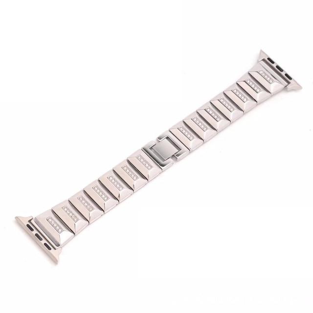 Home Diamond Strap for Apple Watch 38mm 40mm 42mm 44mm Stainless Steel Watchband Link Bracelet for iWatch series 5 4 3 2 1 for Women