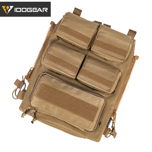 IDOGEAR Tactical Pouch Bag Zip On Panel Modular Backpack for plate carrier W/ Mag Pouch for AVS JPC2.0 CPC Vest 3573