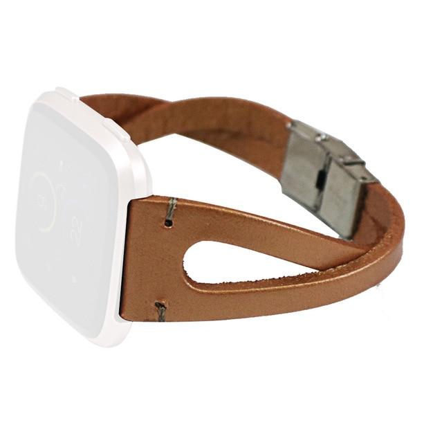 Smart Accessories Gold Fashion Wrist Strap Replacement Leather Sport Wristband Bracelet Band Strap For Fitbit Versa/versa Lite Smart Watch Accessories|Smart Accessories|
