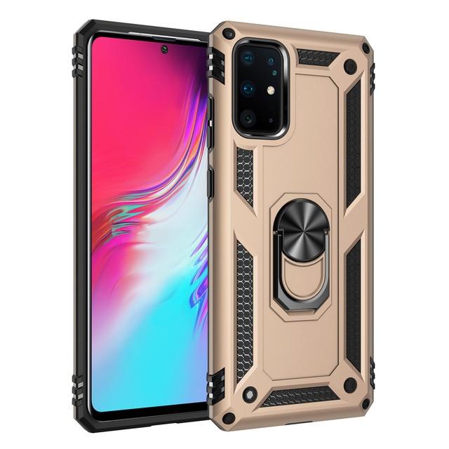 Phone Case & Covers for Galaxy S10 / Gold for Samsung Galaxy S20 S20+/S20 Ultra 5G S10 S9 Note 10 Plus A51 Case,Drop Tested Protective Kickstand Magnetic Car Mount Case|Phone Case & Covers|