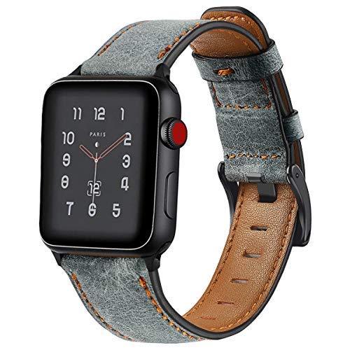 Watchbands Gray / 38mm or 40mm Strap for Apple watch band 44 mm 40mm iWatch 42mm 38mm Retro Cow Leather correa watchband bracelet for series 5 4 3 2 38/42 44mm|Watchbands|