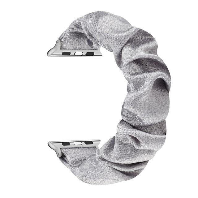 Watchbands Gray / 38-40mm Elastic Watch Strap For Apple Watch Band 38/44mm 2020 Fashion Print Ribbon Women Watchband length 12 25.4cm Christmas gift D30|Watchbands|