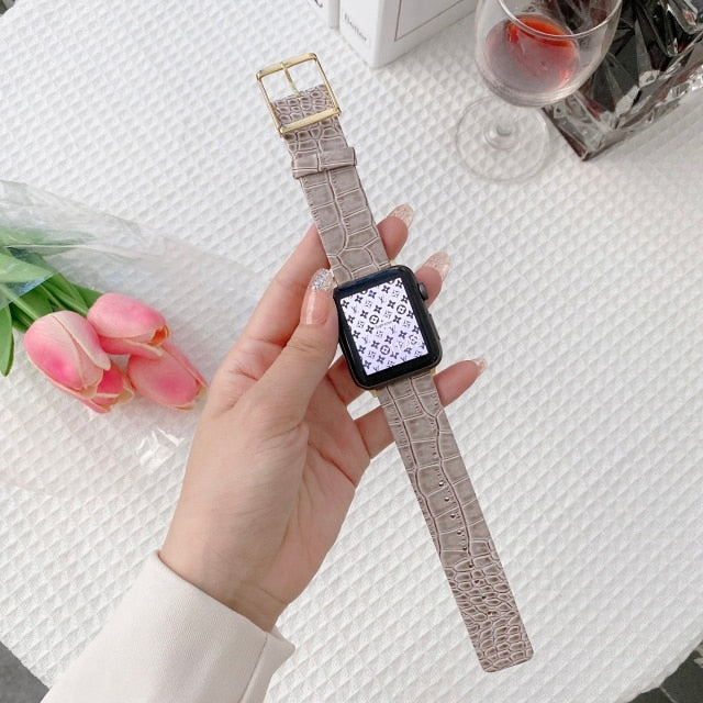 Premium Leather Watch Loop Series 7 6 5 4 Fashion Wristband