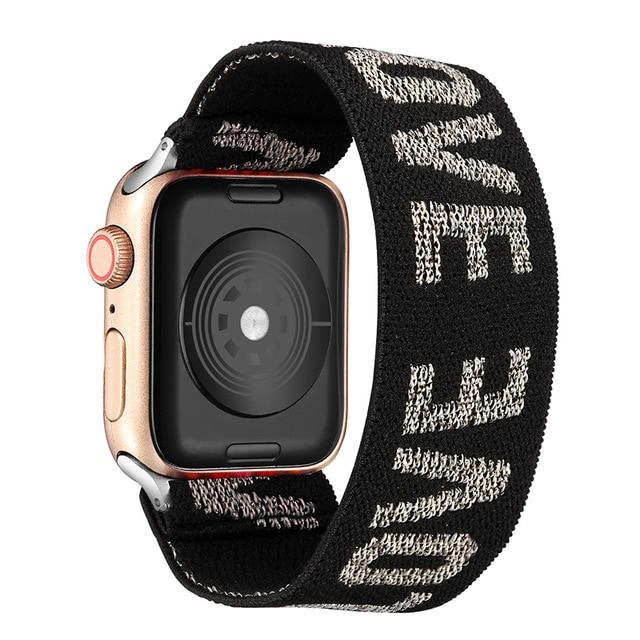 Watchbands Love / 38mm 40mm S-M Elastic Nylon Solo Loop Strap for Apple Watch Band 6 38mm 40mm 42 mm 44 mm for Iwatch Series 6 5 4 3 2 Watch Replacement Strap|Watchbands|