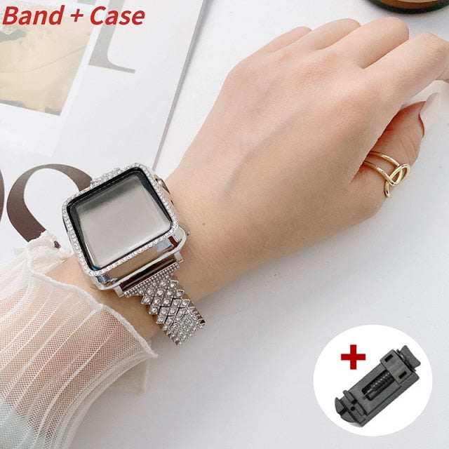 Women Luxury strap for Apple Watch Band 44mm 45mm 40mm-41mm