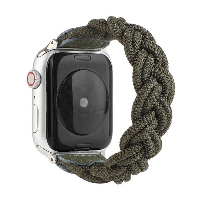 Watchbands army green / For 38mm and 40mm Woven Strap for Apple Watch Band 44mm 40mm iWatch bands 38mm 42mm Belt Nylon Sport Loop bracelet watchband for series 6 5 4 3 SE|Watchbands|
