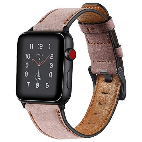Watchbands Pink / 38mm or 40mm Strap for Apple watch band 44 mm 40mm iWatch 42mm 38mm Retro Cow Leather correa watchband bracelet for series 5 4 3 2 38/42 44mm|Watchbands|