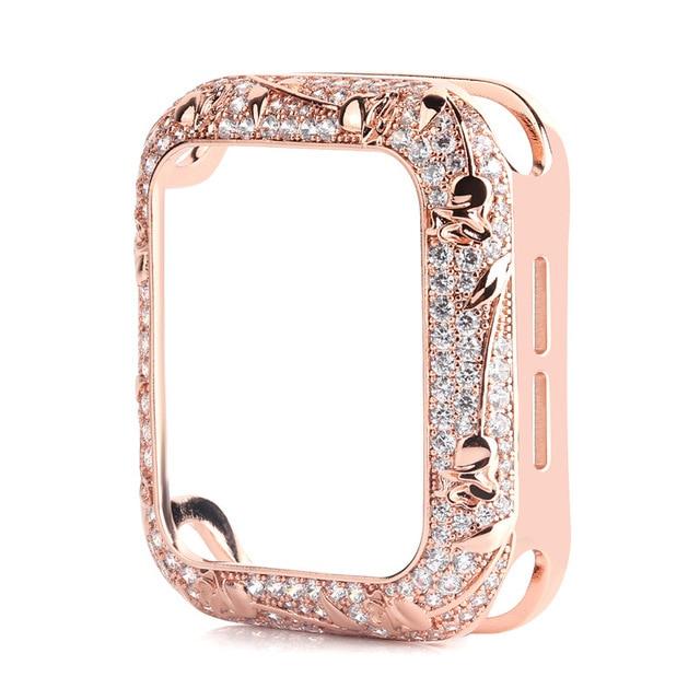 Watch Cases Pink / 38mm Luxury Bling Diamond Case Cover Shockproof Accessories For Apple Watch Series 5 4 3 2 1 Hard Case For iWatch 38mm 40mm 42mm 44mm|Watch Cases|
