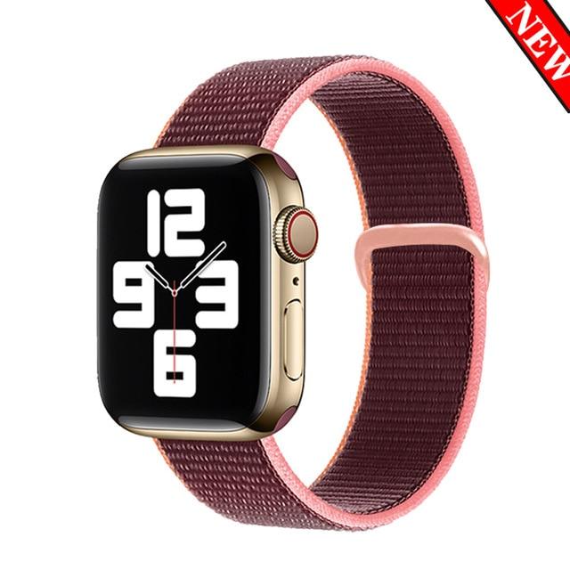 Watchbands Plum / for 38mm 40mm Sport loop strap for Apple Watch band 40mm 44mm iwatch sereis 6 5 nylon smartwatch bracelet iWatch apple watch 3 band 42mm 38mm|Watchbands|