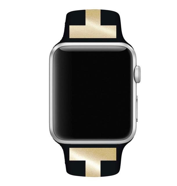 Watchbands Black Gold / For 38 40mm AW Strap for apple watch band Apple Watch 5 4 3 iwath band 44mm 40mm 42mm 38mm Correa Silicone bracelet watchband belt|Watchbands