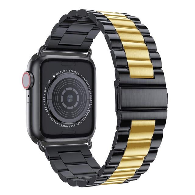 Watchbands Black gold / 38mm series 321 Case+Strap For Apple Watch 5 3 band 44 mm 40mm 42mm/38mm Stainless Steel metal Bracelet belt accessories iWatch Band 5 4 3 2 1|Watchbands|