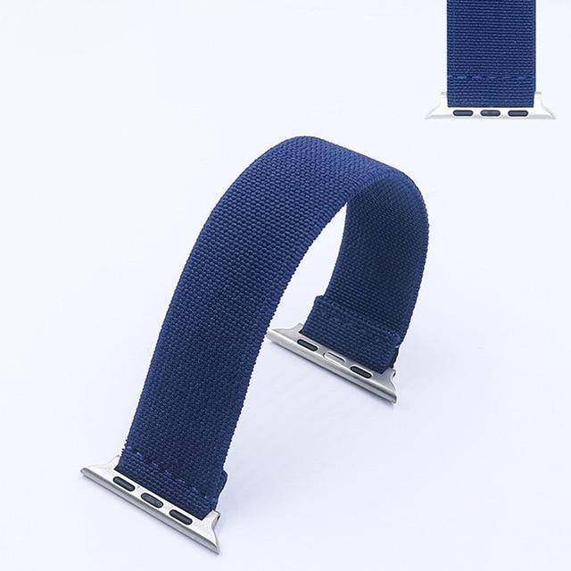 Watchbands blue / 38 or40mm / S-122mm band length Solo Watch Band for Apple Watch 6 5 4 SE 38mm 40mm Elastic Nylon Loop Strap 42mm 44mm for iwatch 6 5 4 3 Sport Watch Bracelet|Watchbands|