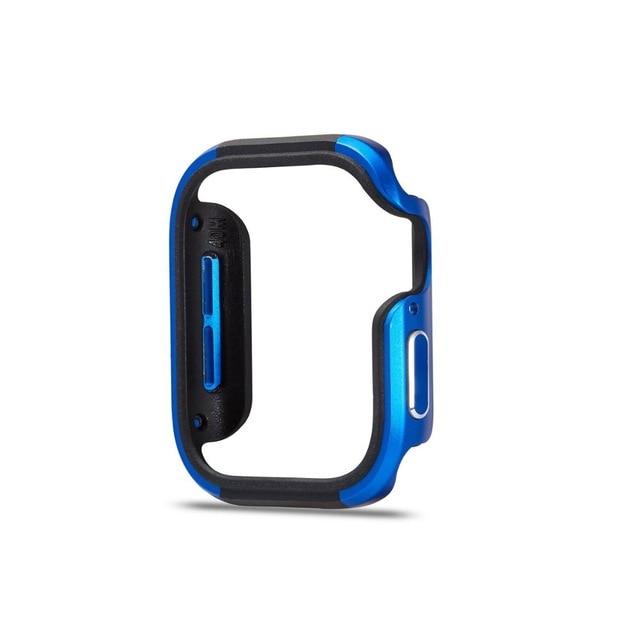 Watch Cases Blue / 40mm for series 5 4 Slim Watch Cover for Apple Watch 5 4 Case series 5 4 40mm 44mm Soft Clear TPU+alloy Protector for iWatch 5 4 band 44MM 40MM|Watch Cases|