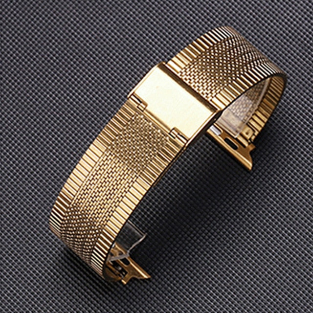 High-Quality Steel Mesh Strap For Series 7 6 5 4 Luxury Metal Bracelet