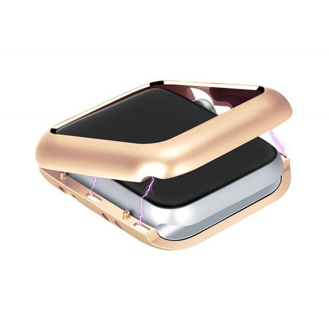 Watch Cases gold / 42mm Magnetic cover For Apple Watch case 44mm/40mm iwatch 42mm/38mm protective clock bumper Accessories for series 5 4 3 2 38/42/44|Watch Cases|