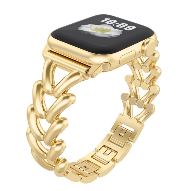 Luxury Steel Bracelet Strap For Apple Watch Band Ultra 49 42mm 40mm 44 41mm 45mm Bands For iWatch series 8 7 6 SE 5 4 3 2 Women| |