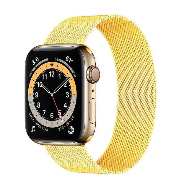 Watchbands gold / 38mm or 40mm Milanese Loop Strap For Apple watch band 44mm 40mm 42mm 38mm Stainless steel Metal bracelet correa iWatch series 3 4 5 SE 6|Watchbands|