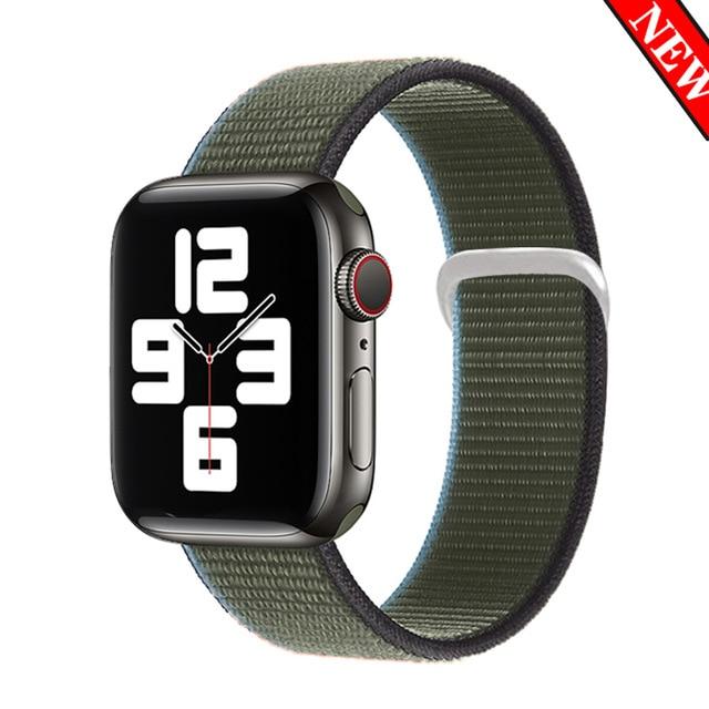 Watchbands Inverness Green / for 38mm 40mm Sport loop strap for Apple Watch band 40mm 44mm iwatch sereis 6 5 nylon smartwatch bracelet iWatch apple watch 3 band 42mm 38mm|Watchbands|